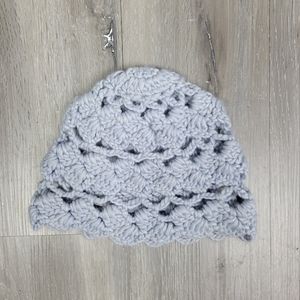 Arlin 🙌🏽Handknit🙌🏽 Beautiful Baby Blue Crochet Knit Beanie Hat